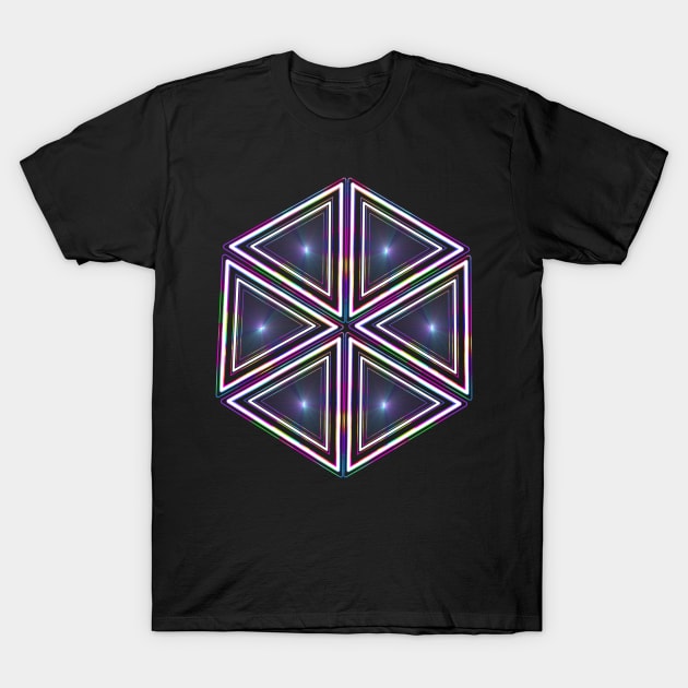 Dazzling 80s Hexagon T-Shirt by Art by Deborah Camp